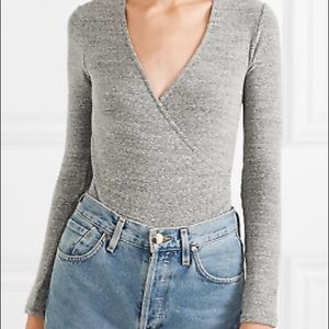 Madewell gray long sleeve bodysuit size XS